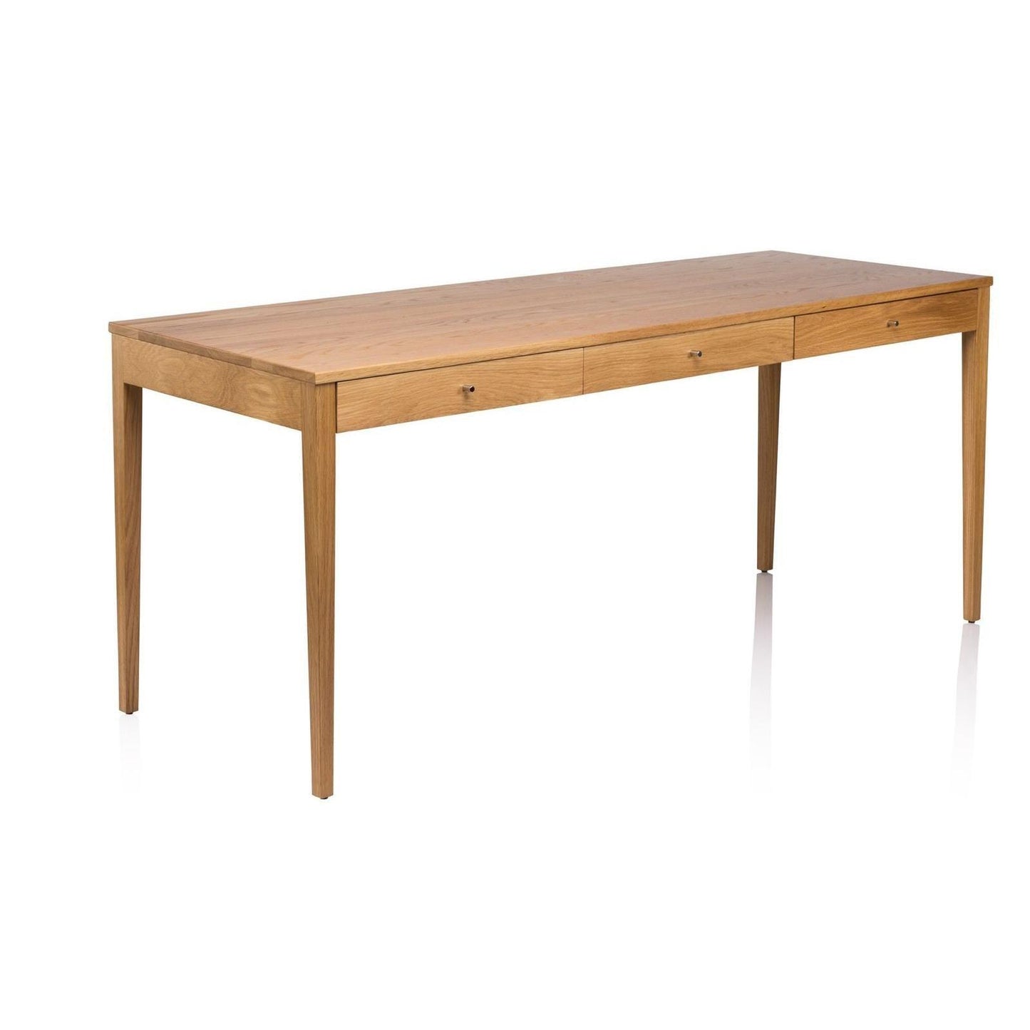 DENVER CUSTOM MADE DESK IN SOLID TASSIE OAK DESK WITH PENCIL DRAWERS