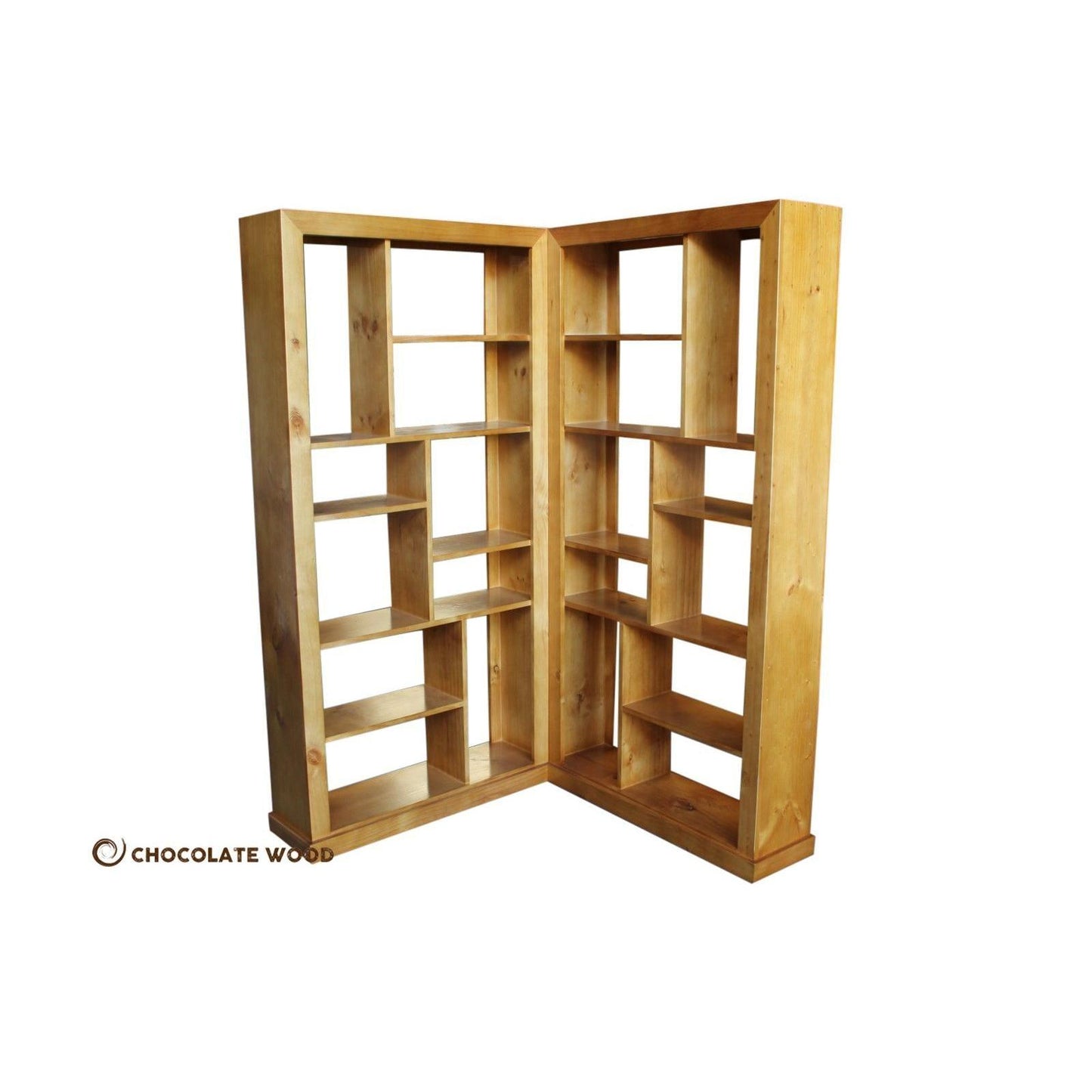PAYTON SOLID PINE TIMBER ROOM DIVIDER/BOOKCASE/BOOKSHELF DISPLAY UNIT
