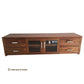 OLIVER AUSTRALIAN CUSTOM-MADE TV/ENTERTAINMENT UNIT WITH 4 DRAWERS & 2 GLASS DOORS - MyChocolateWood