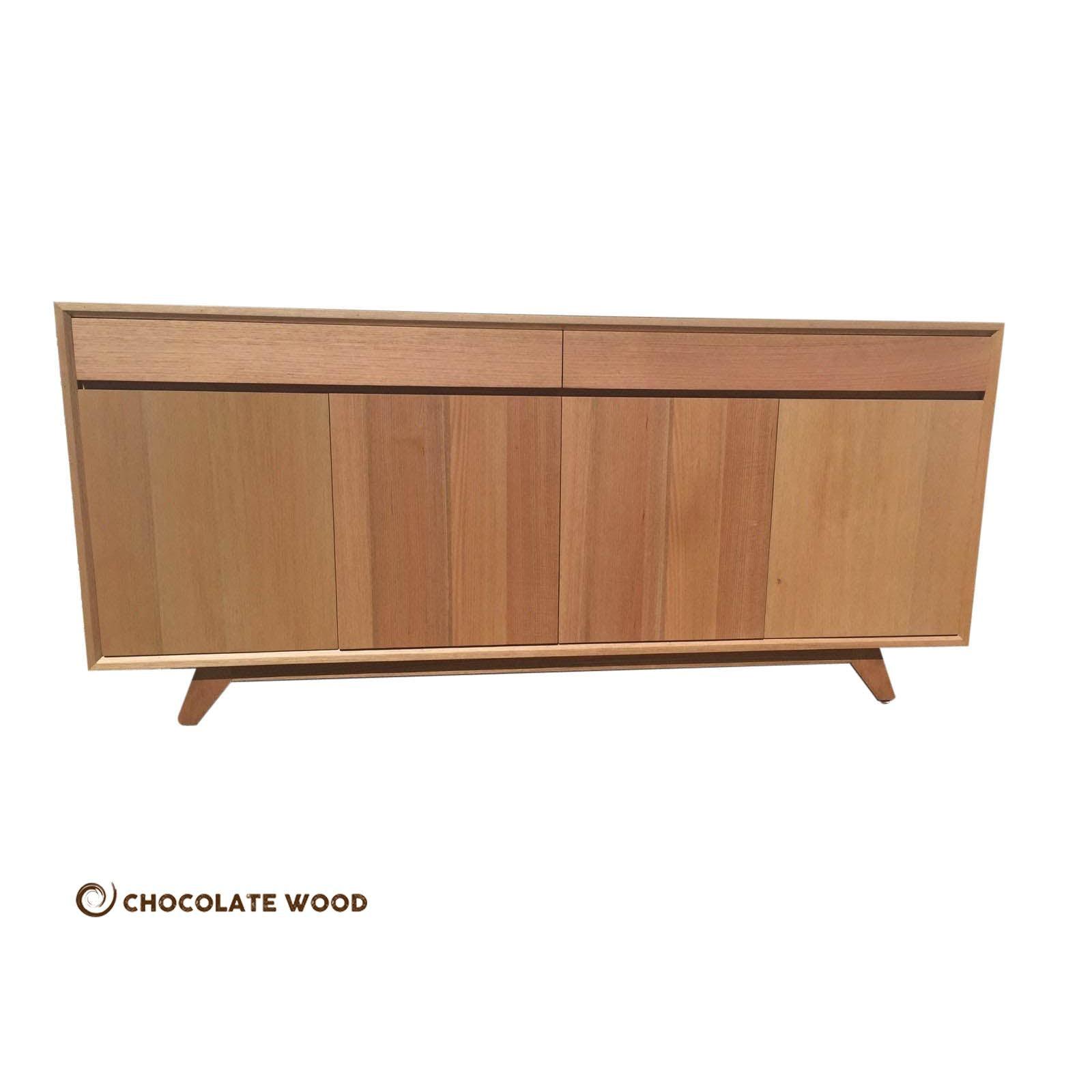 ARTARMON MADE TO ORDER 2 DRAWERS 4 DOORS TASSIE OAK BUFFET IN RETRO STYLE 