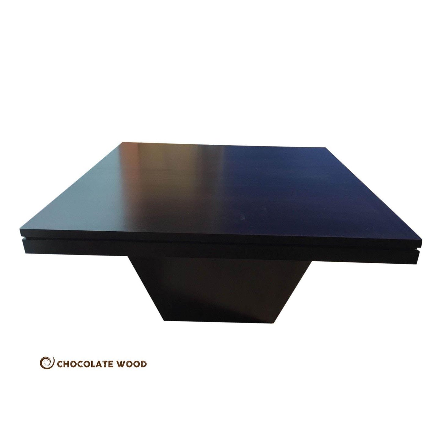ROSA MADE TO ORDER 1500MM TASSIE OAK SQUARE DINING TABLE IN BLACK + 8 WHITE LEATHER DINING CHAIRS