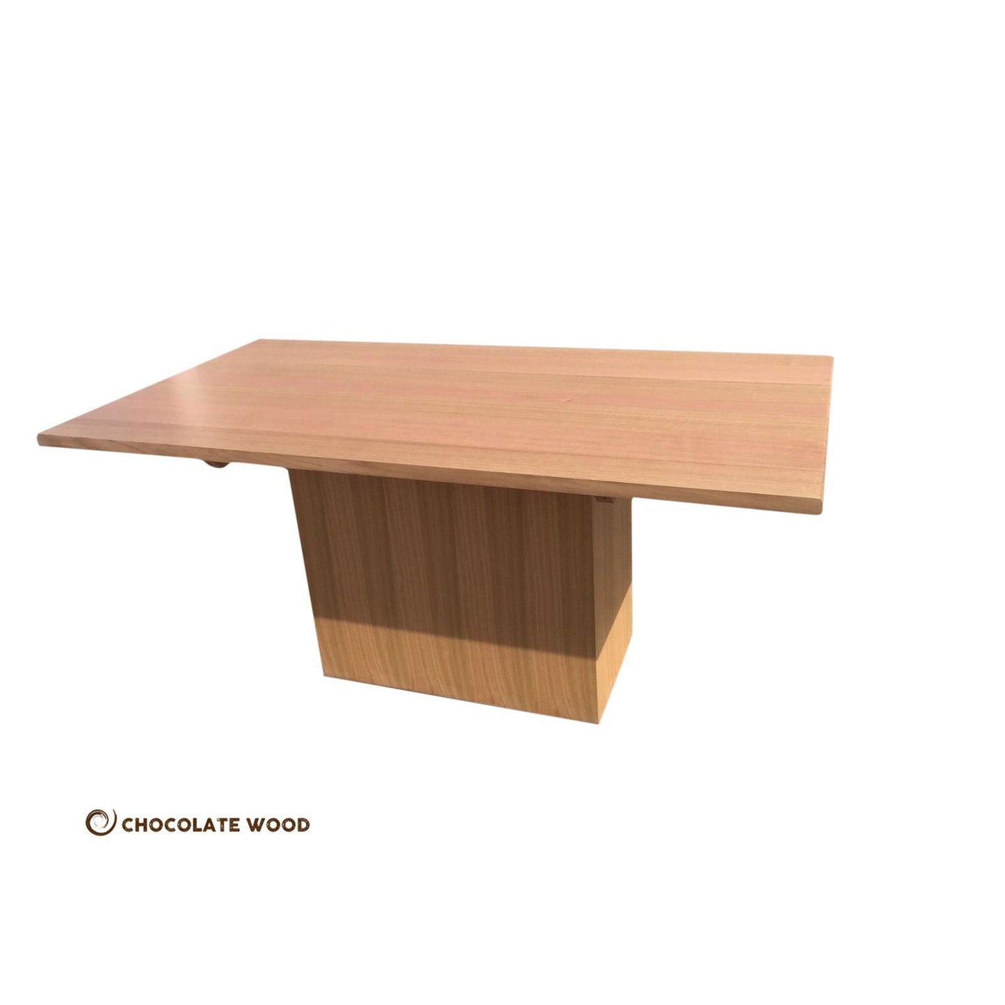 ROSA 1800MM TASSIE OAK RECTANGULAR DINING TABLE IN CLEAR LACQUER MADE TO ORDER