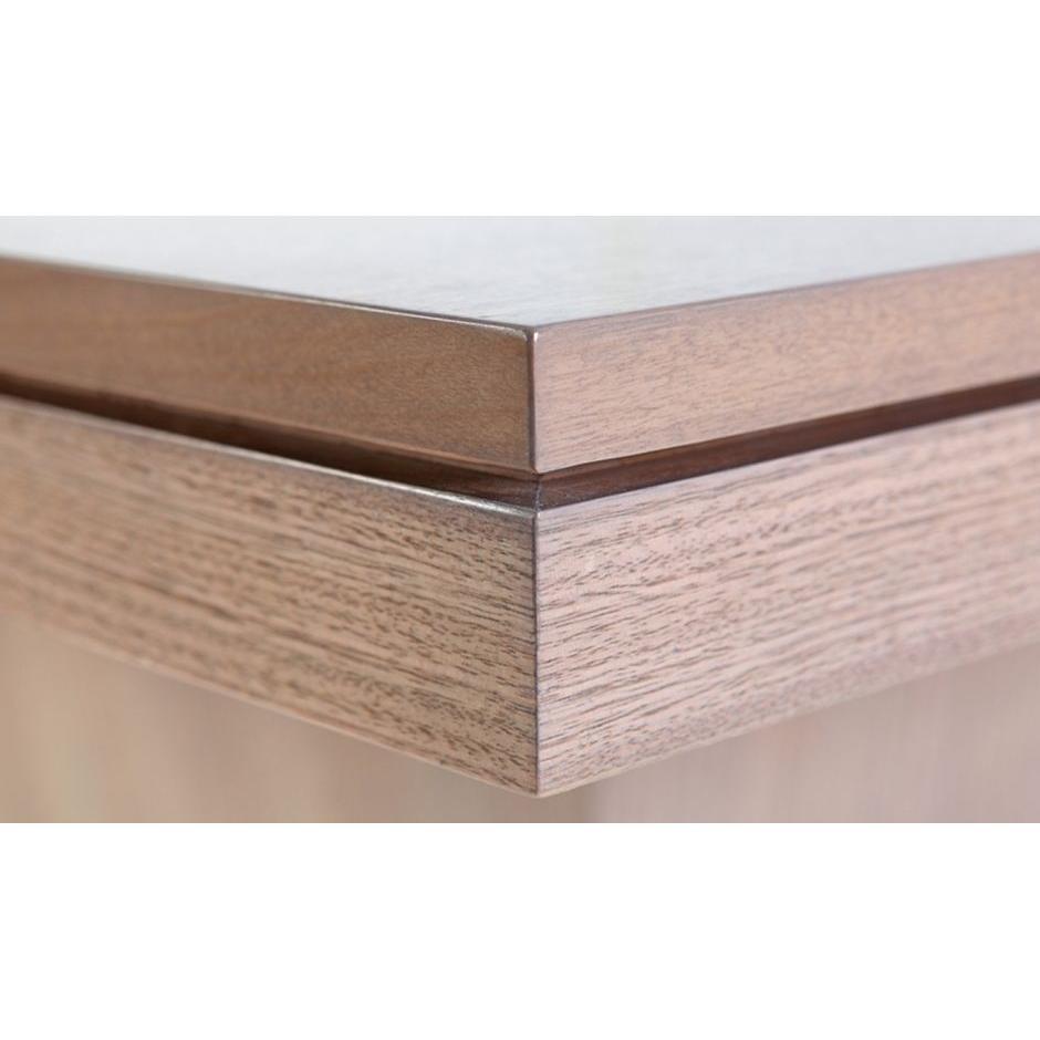 ROSA MADE TO ORDER 1800MM TASSIE OAK SQUARE DINING TABLE IN CLEAR LACQUER
