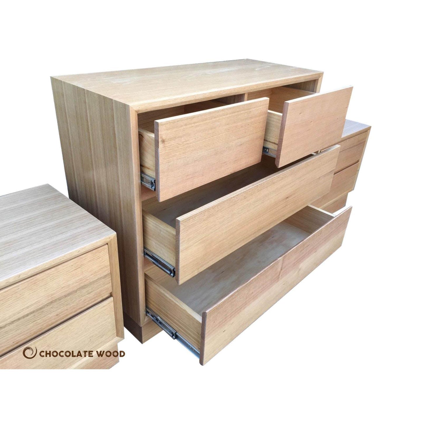 DORA QUEEN BEDROOM SUITE - SOLID TASSIE OAK TIMBER