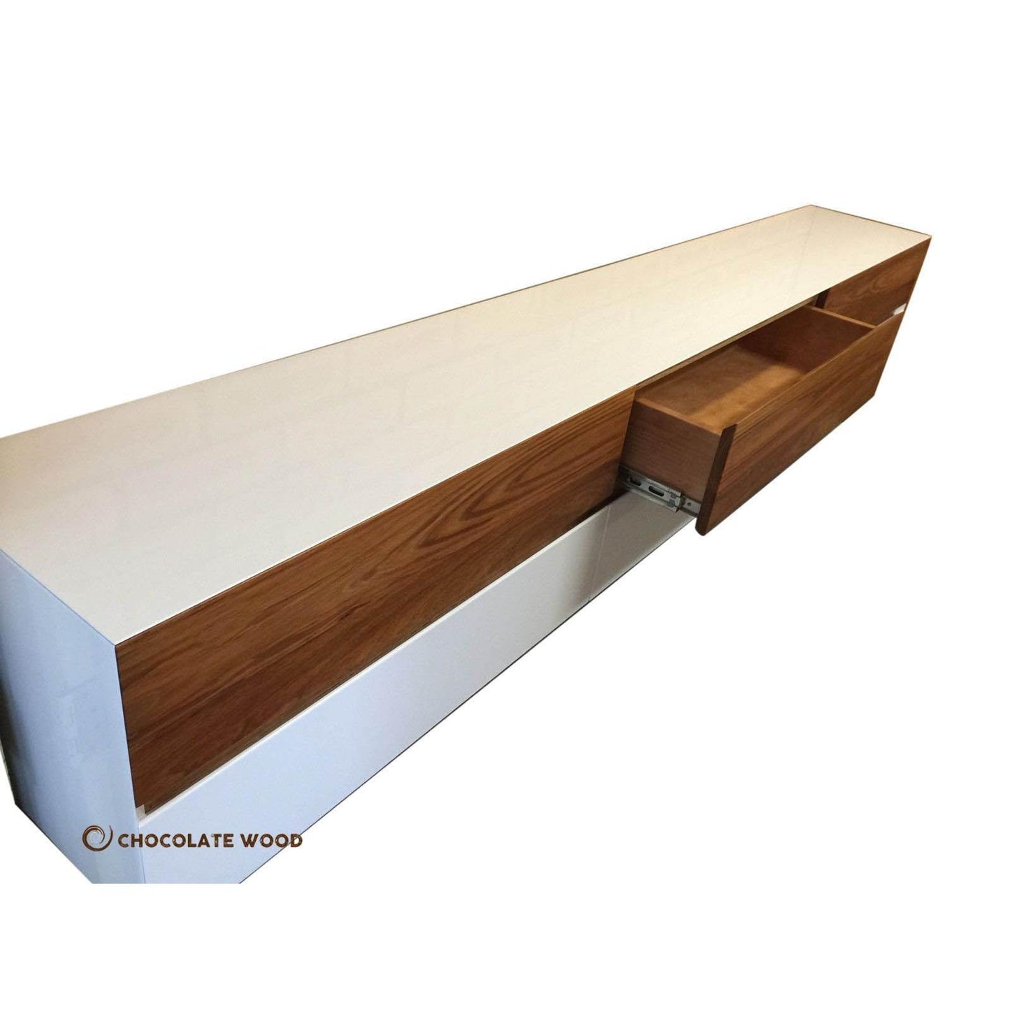 MARGARET POLYURETHANE WALL MOUNTED 6 DRAWER TV/ENTERTAINMENT UNIT 2400MM