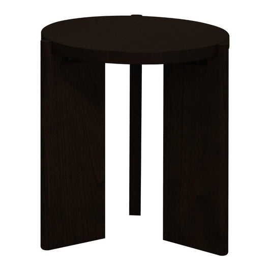 APOLLO WHITE CEDAR ROUND SIDE TABLE BLACK