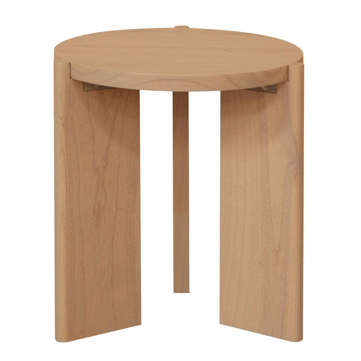 APOLLO WHITE CEDAR ROUND SIDE TABLE NATURAL