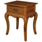 ELODIE 1 DRAWER LAMP TABLE IN SOLID MAHOGANY - LIGHT PECAN - MyChocolateWood