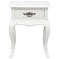 ELODIE 1-DRAWER LAMP TABLE/SIDE TABLE IN SOLID MAHOGANY WHITE - MyChocolateWood