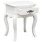 ELODIE 1-DRAWER LAMP TABLE/SIDE TABLE IN SOLID MAHOGANY WHITE - MyChocolateWood