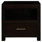 PARIS SOLID MAHOGANY TIMBER LAMP TABLE/SIDE TABLE - SINGLE DRAWER - CHOCOLATE - MyChocolateWood