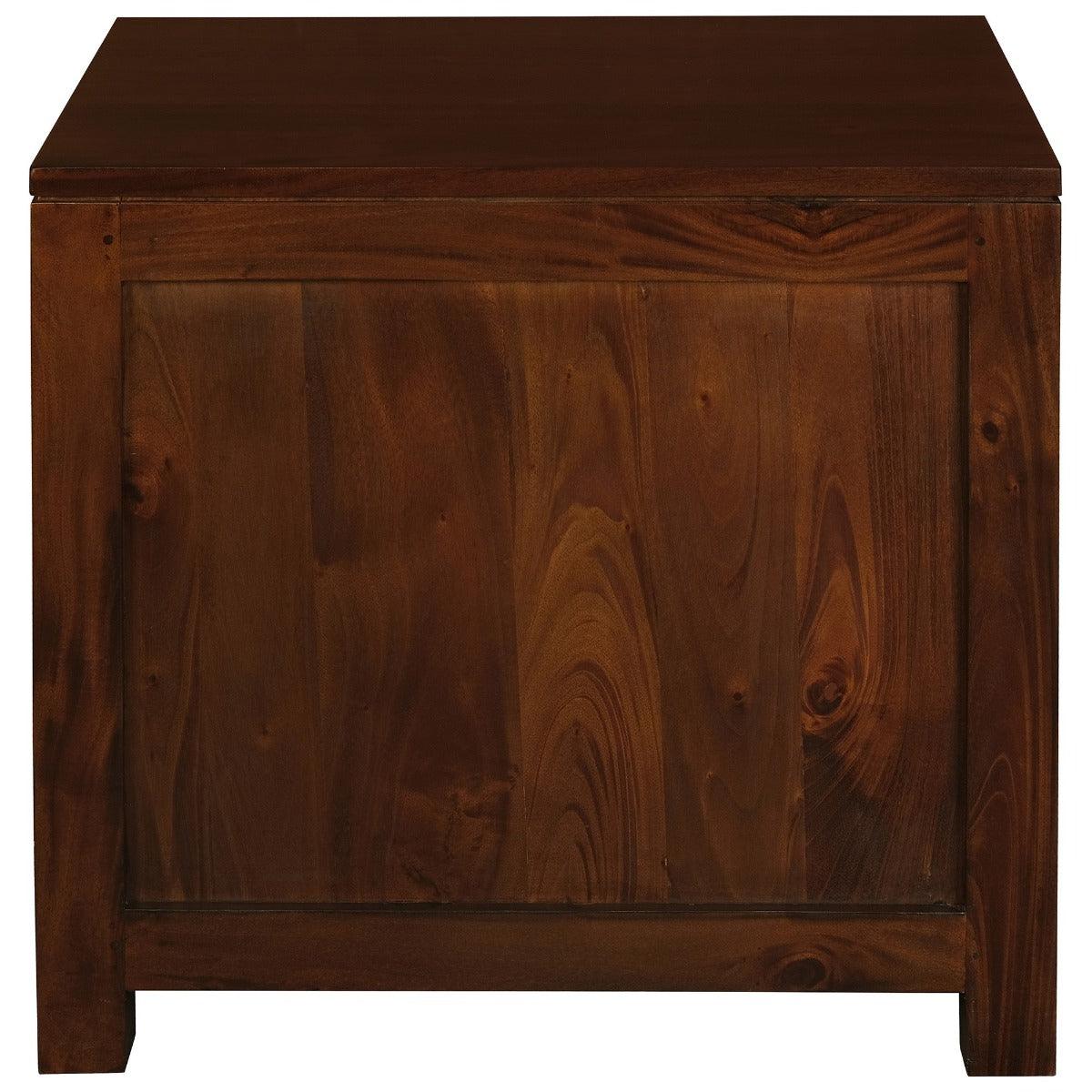 PARIS SOLID MAHOGANY TIMBER SINGLE DRAWER LAMP TABLE - MAHOGANY