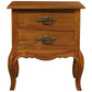 ELODIE 2 DRAWER LAMP TAB/SIDE TABLE IN SOLID MAHOGANY- LIGHT PECAN - MyChocolateWood
