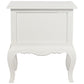 ELODIE 2 DRAWER LAMP TABLE /SIDE TABLE IN SOLID MAHOGANY- WHITE - MyChocolateWood