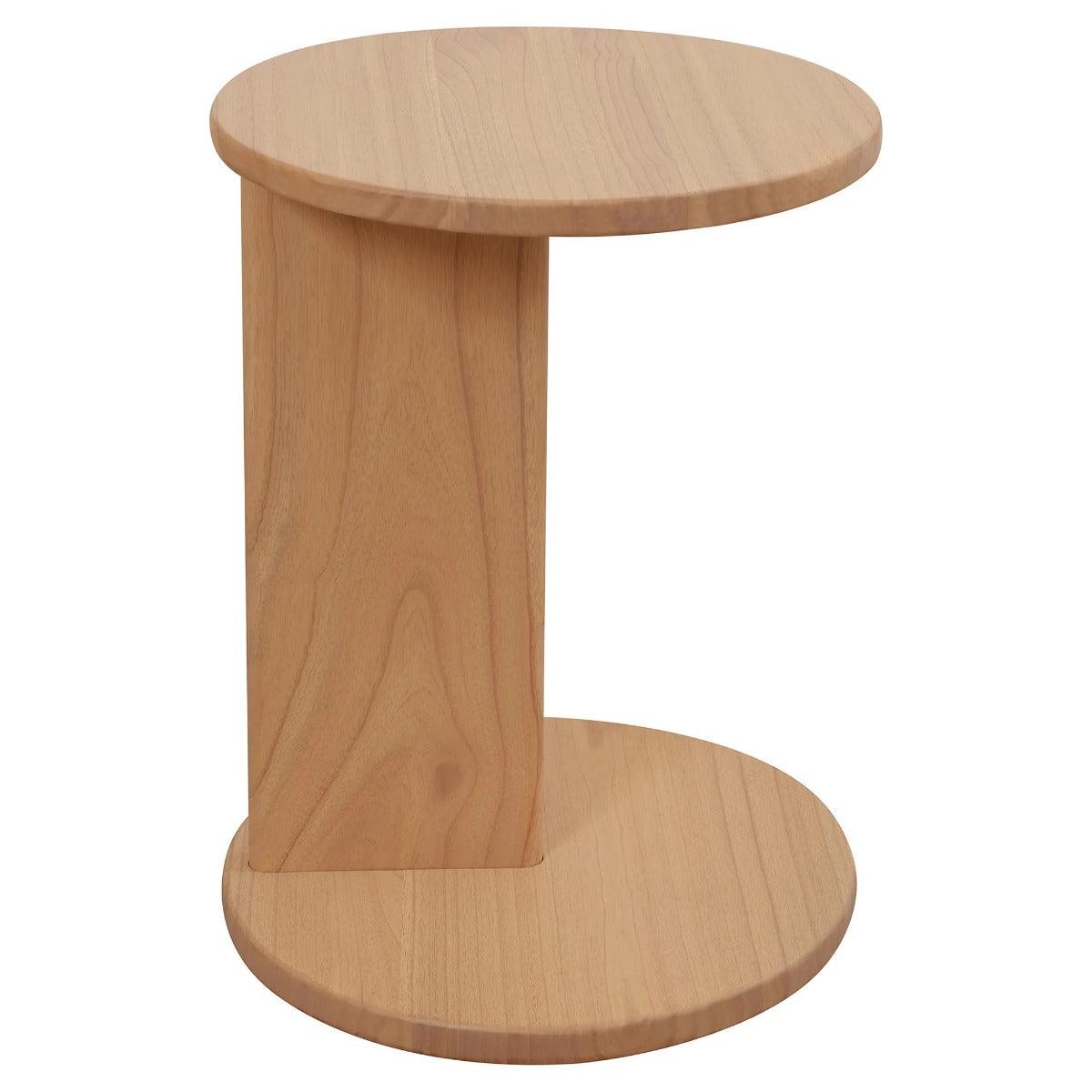 BRENTWOOD WHITE CEDAR ROUND SIDE TABLE NATURAL - MyChocolateWood