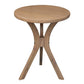 GATSBY WHITE CEDAR SMALL ROUND SIDE TABLE/LAMP TABLE NATURAL - MyChocolateWood