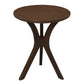GATSBY WHITE CEDAR ROUND SIDE TABLELAMP TABLE SET WALNUT - MyChocolateWood