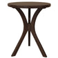 GATSBY WHITE CEDAR ROUND SIDE TABLELAMP TABLE SET WALNUT - MyChocolateWood