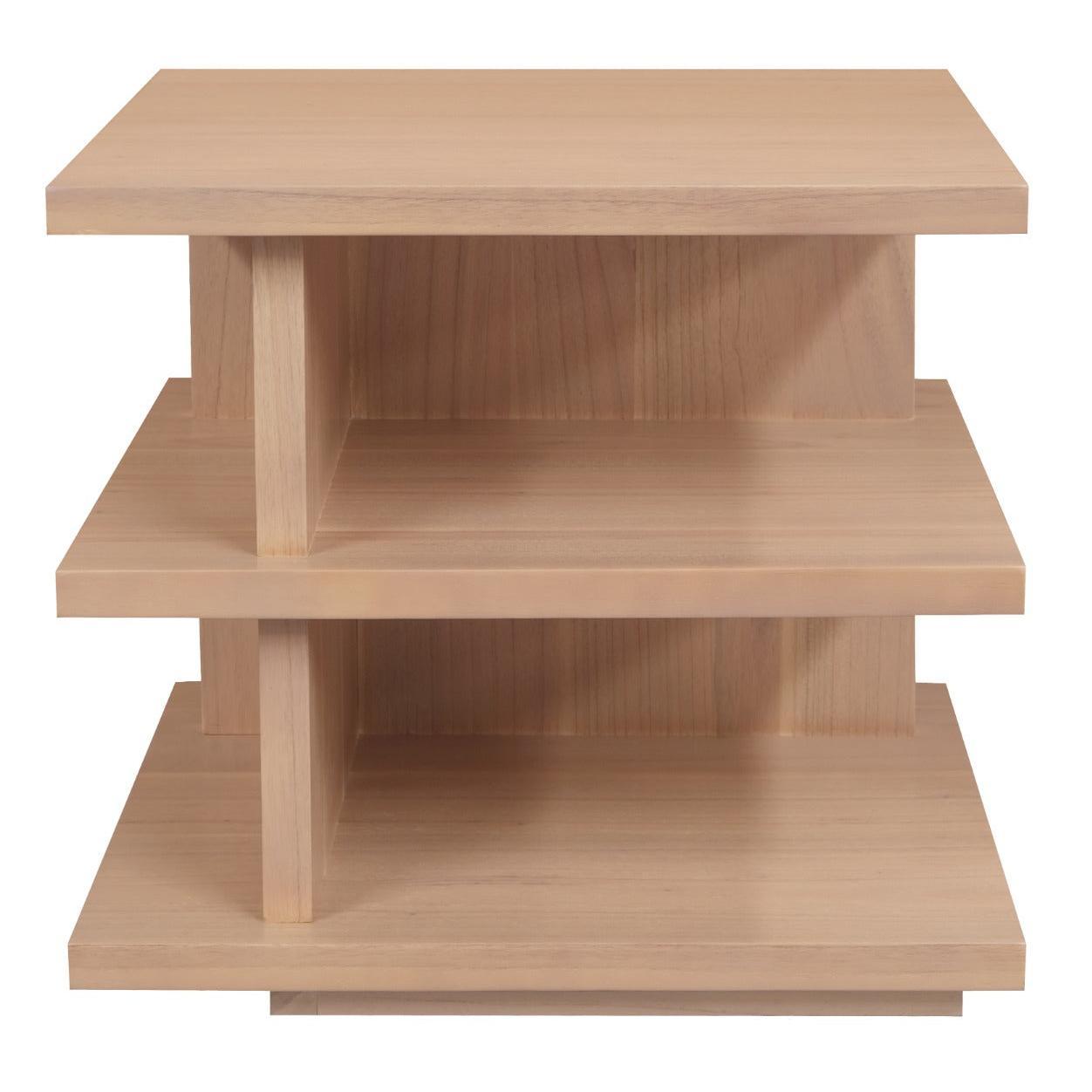 HUDSON SQUARE SIDE/LAMP TABLE IN WHITE CEDAR TIMBER NATURAL - MyChocolateWood