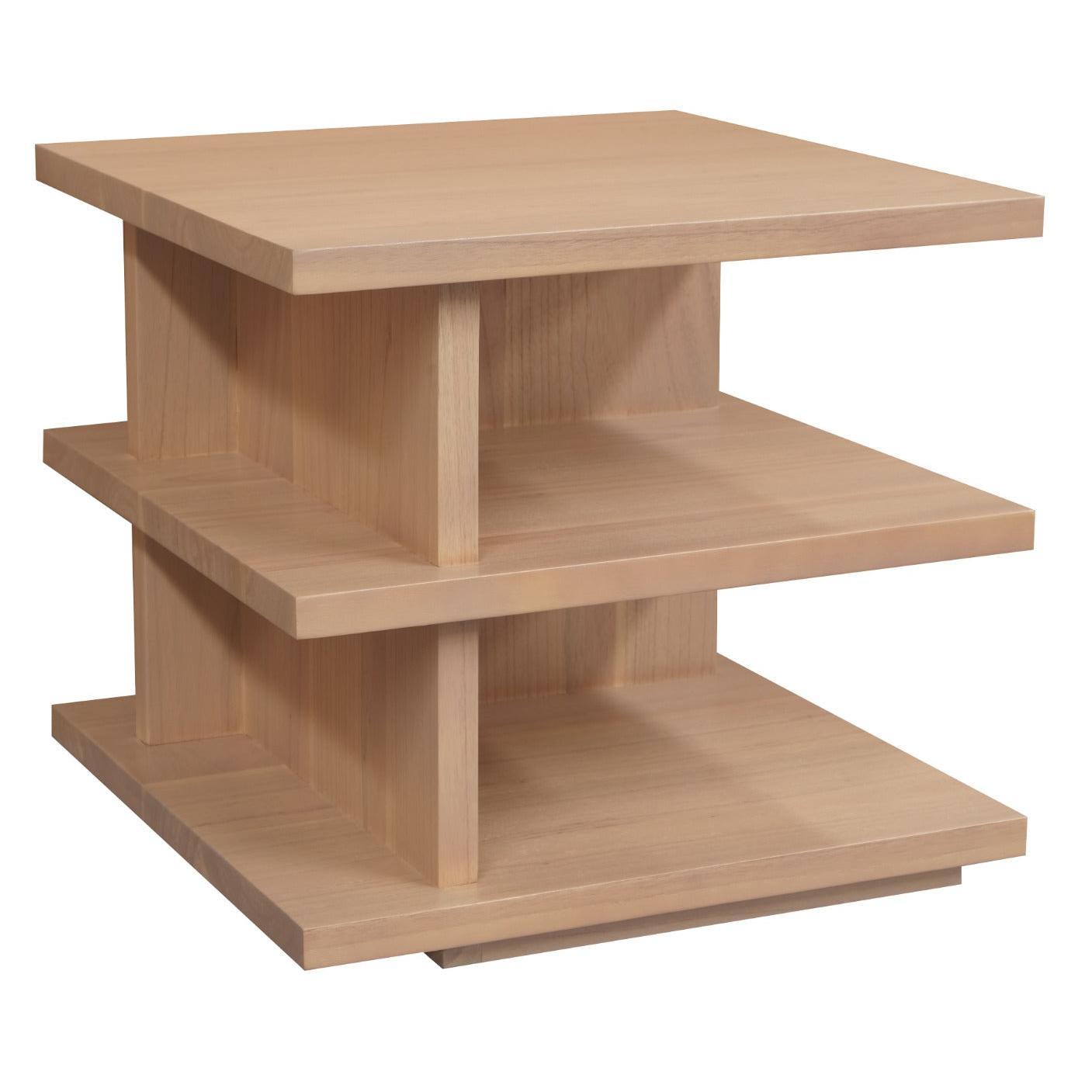 HUDSON SQUARE SIDE/LAMP TABLE IN WHITE CEDAR TIMBER NATURAL - MyChocolateWood