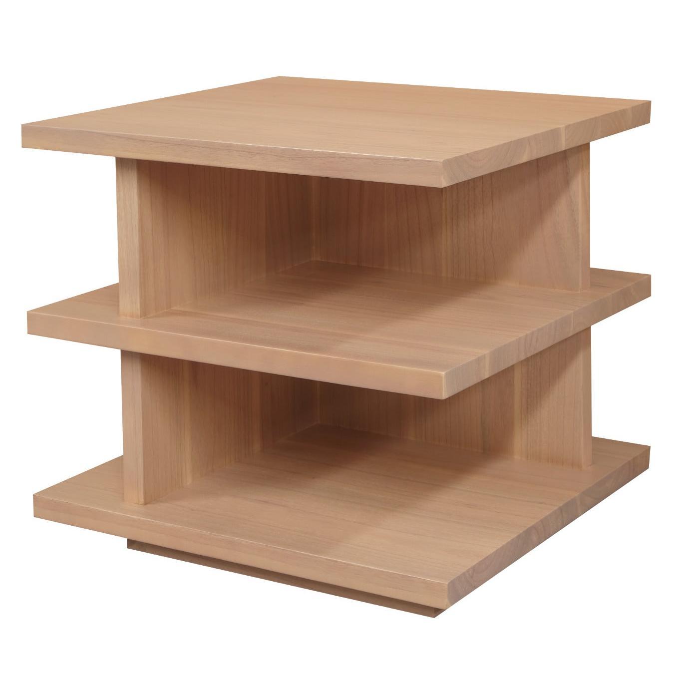 HUDSON SQUARE SIDE/LAMP TABLE IN WHITE CEDAR TIMBER NATURAL - MyChocolateWood