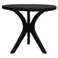 GATSBY WHITE CEDAR LARGE ROUND SIDE TABLE/LAMP TABLE BLACK - MyChocolateWood