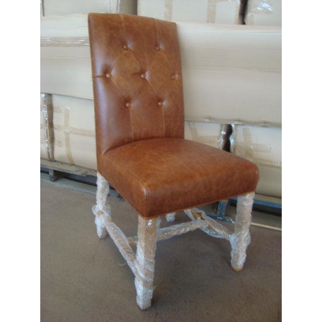 PIRRO TOP GRAIN TAN LEATHER DINING CHAIR