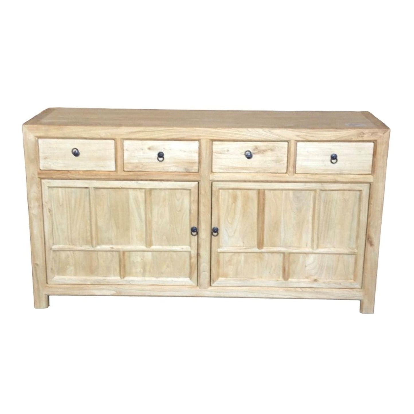 SHULI CHINESE ANTIQUE REPRODUCTION BUFFET SIDEBOARD 2-DOORS 4-DRAWERS ELM