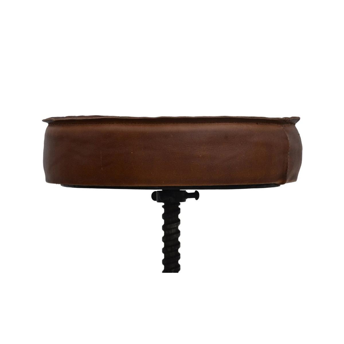 4 X PARIS INDUSTRIAL WIND-UP CAST-IRON BAR STOOL - MyChocolateWood