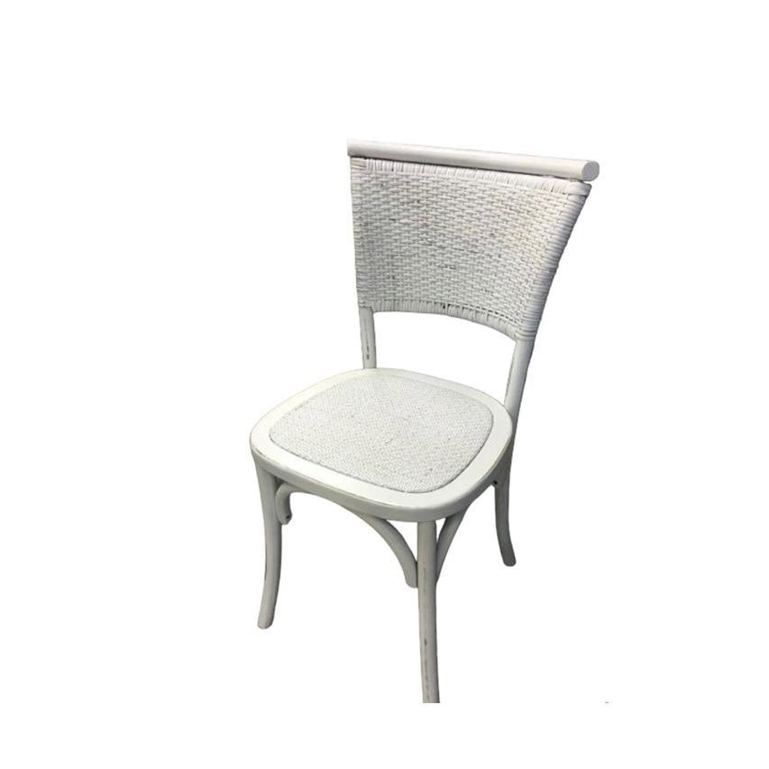 BERRY PROVINCIAL RUSTIC DINING CHAIR IN WHITE