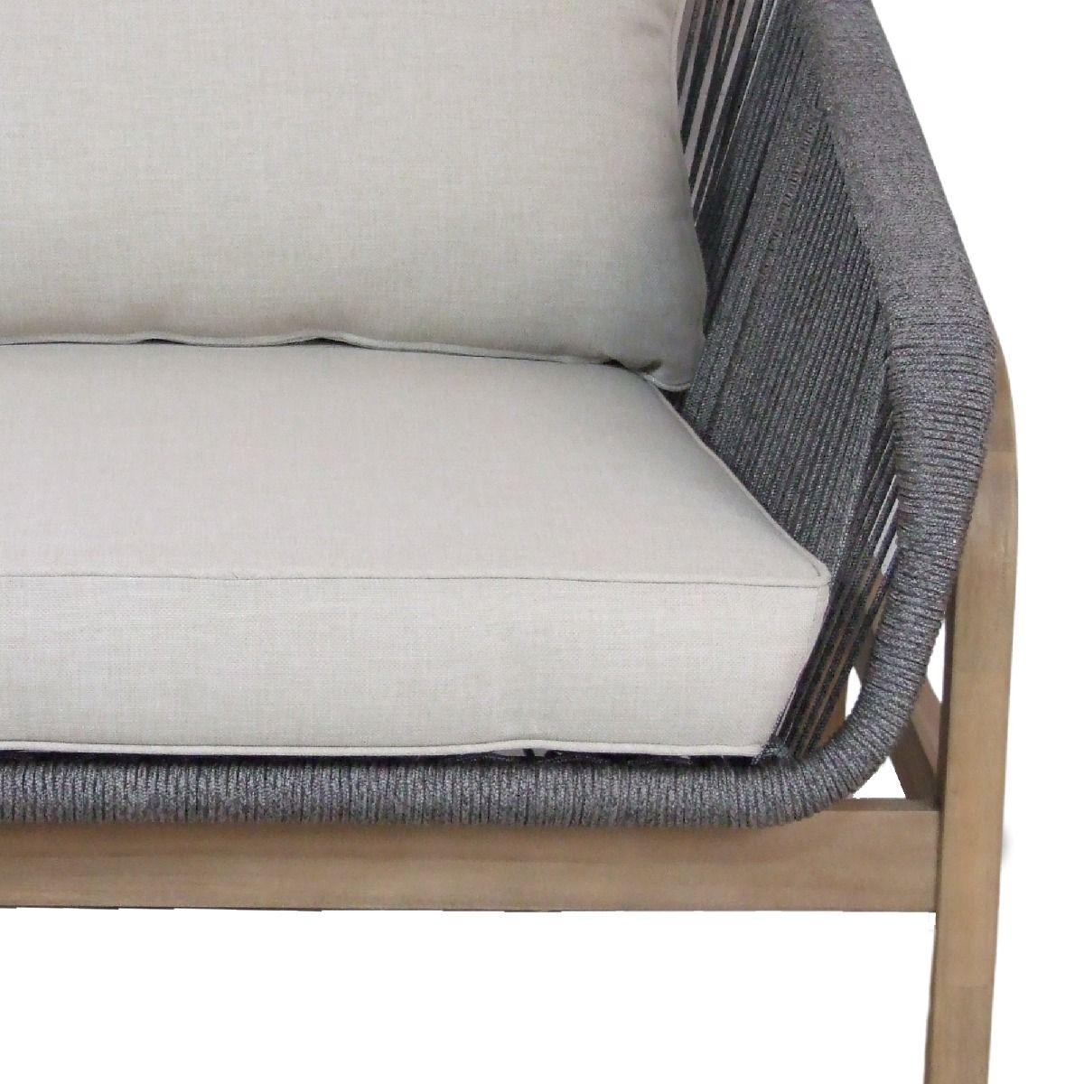 CARRERA ACACIA WOOD & ROPE 3-SEATER OUTDOORS SOFA - MyChocolateWood