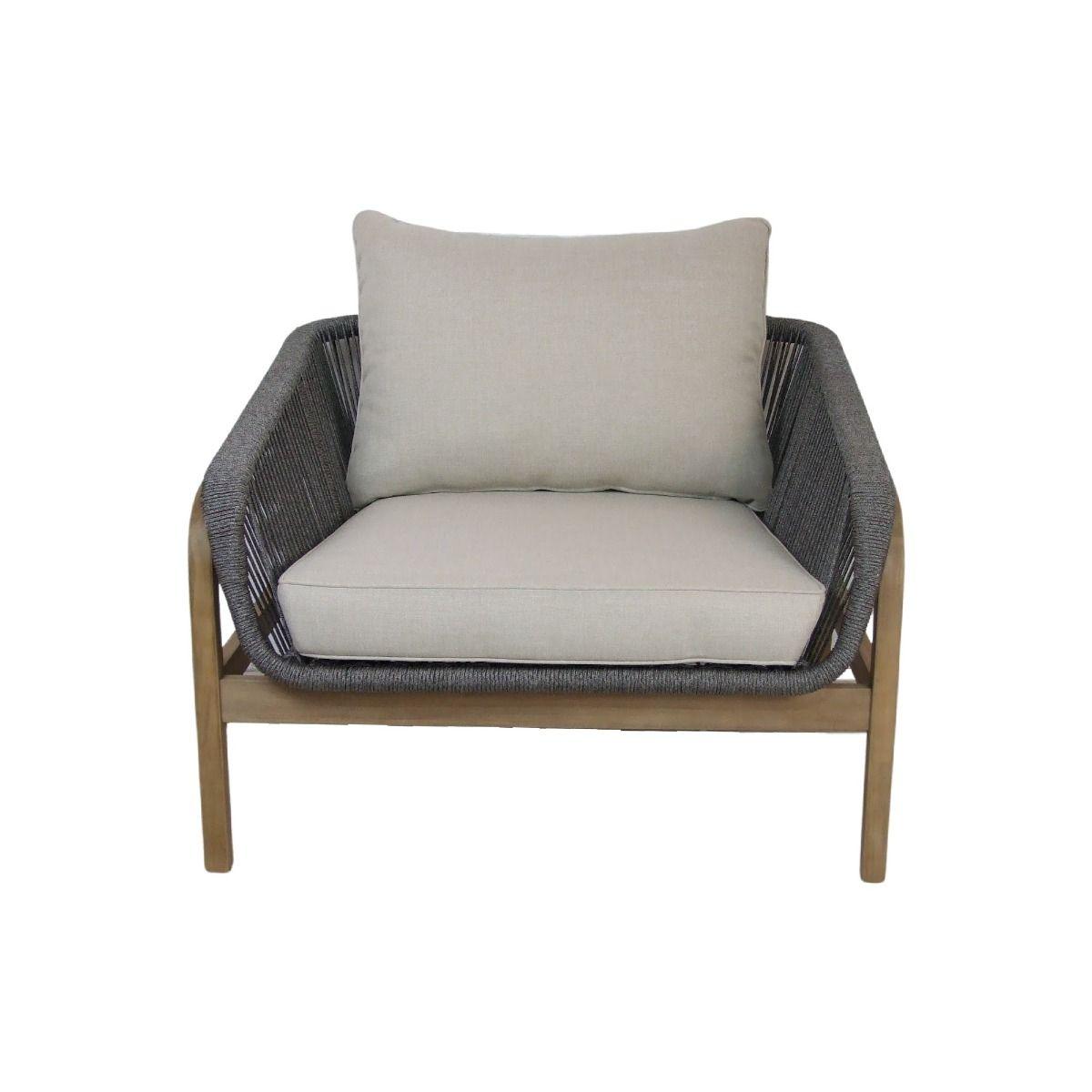 CARRERA ACACIA WOOD & ROPE 4 - PIECE OUTDOORS SETTING