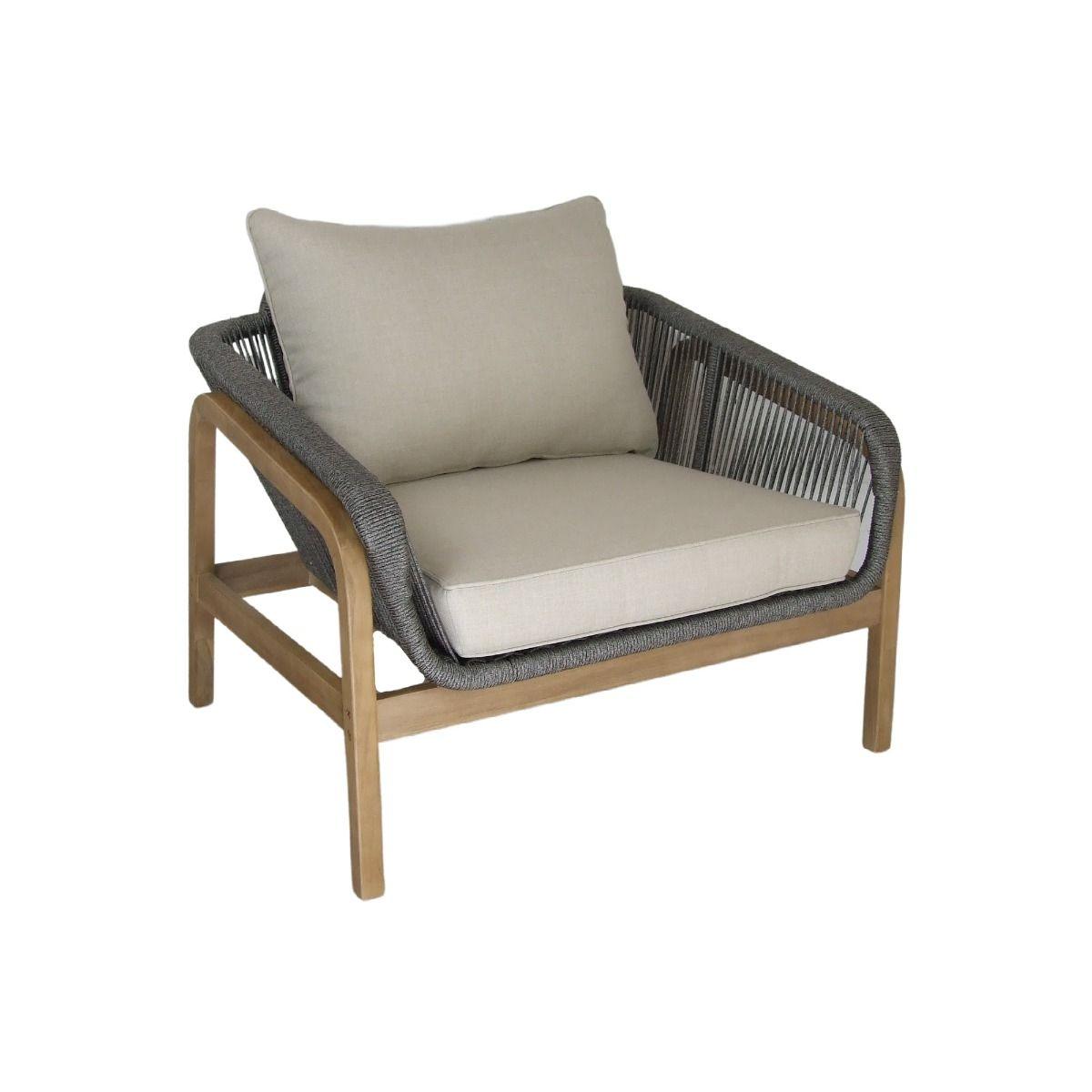 CARRERA ACACIA WOOD & ROPE 4 - PIECE OUTDOORS SETTING