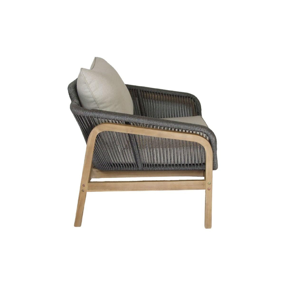 CARRERA ACACIA WOOD & ROPE 4 - PIECE OUTDOORS SETTING