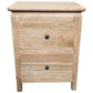 2 X ELLA SOLID OAK BEDSIDE TABLES - 2 DRAWERS - MyChocolateWood