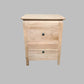 2 X ELLA SOLID OAK BEDSIDE TABLES - 2 DRAWERS - MyChocolateWood