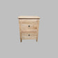 2 X ELLA SOLID OAK BEDSIDE TABLES - 2 DRAWERS - MyChocolateWood