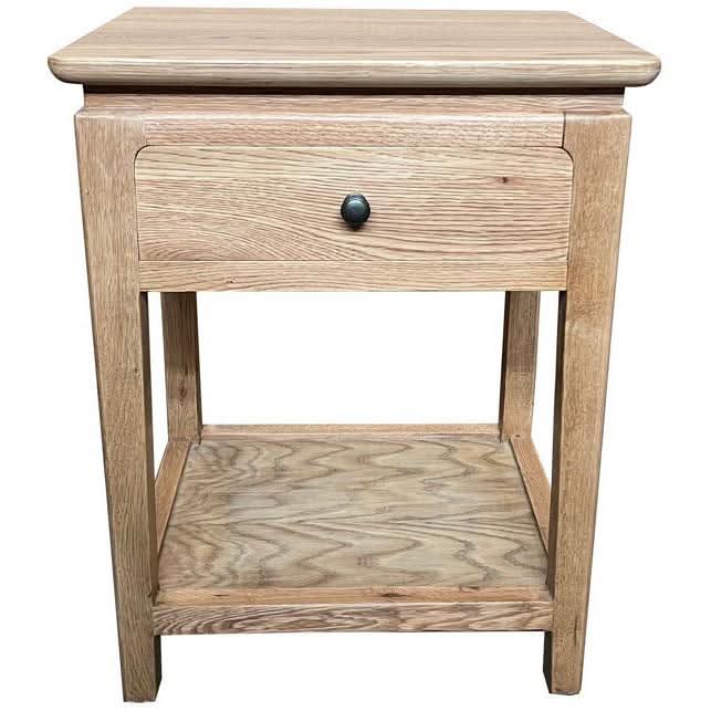 2 X ELLA SOLID OAK BEDSIDE TABLES WITH A SHELF - MyChocolateWood