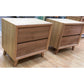 2 X MIRANDA 2 DRAWER BEDSIDE TABLES IN TASSIE OAK CLEAR LACQUER - MyChocolateWood