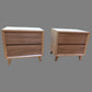 2 X MIRANDA 2 DRAWER BEDSIDE TABLES IN TASSIE OAK CLEAR LACQUER - MyChocolateWood