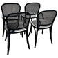 4 X BERMUDA DINING CHAIRS IN DISTRESSED BLACK - MyChocolateWood