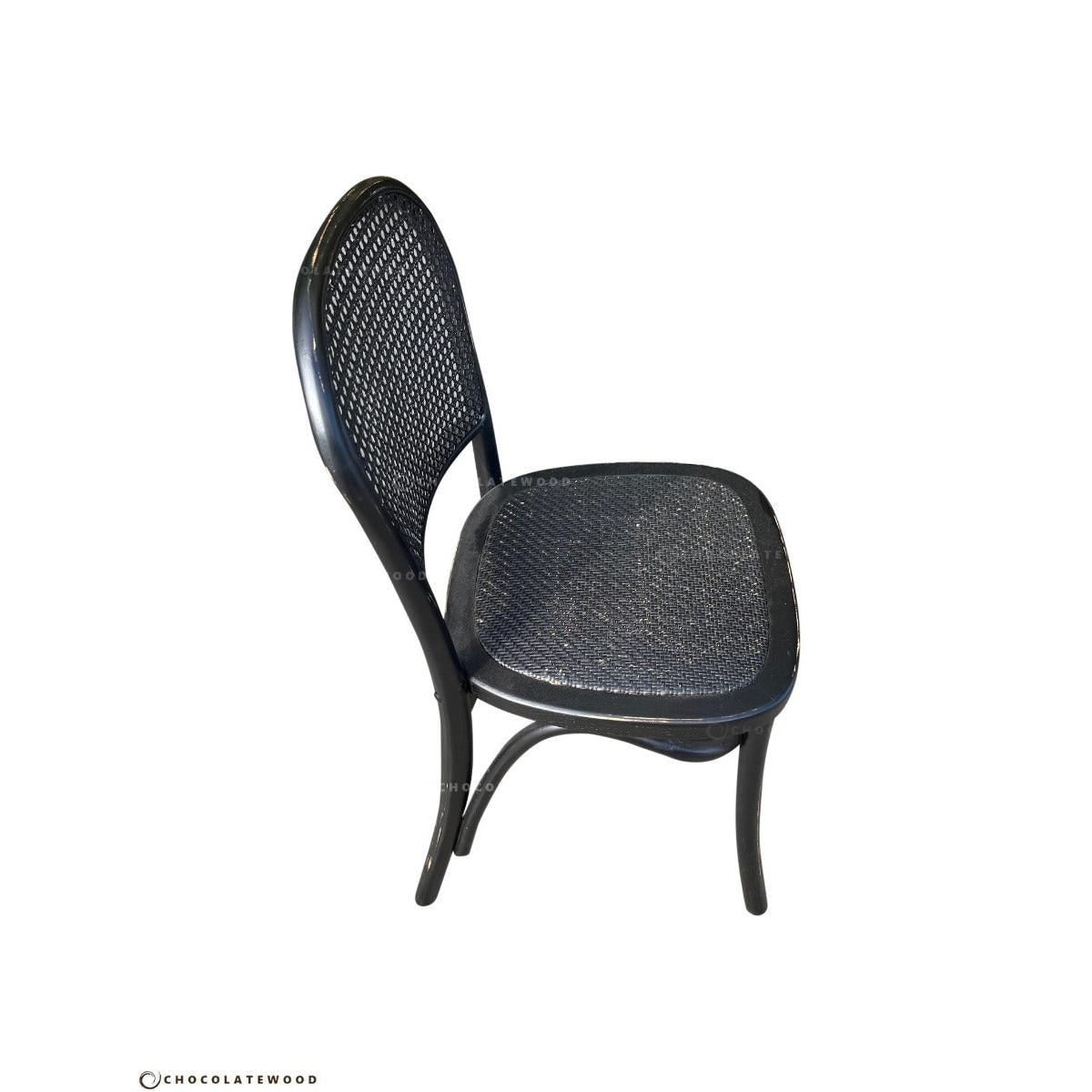 4 X BERMUDA DINING CHAIRS IN DISTRESSED BLACK - MyChocolateWood