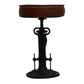 4 X PARIS INDUSTRIAL WIND-UP CAST-IRON BAR STOOL - MyChocolateWood