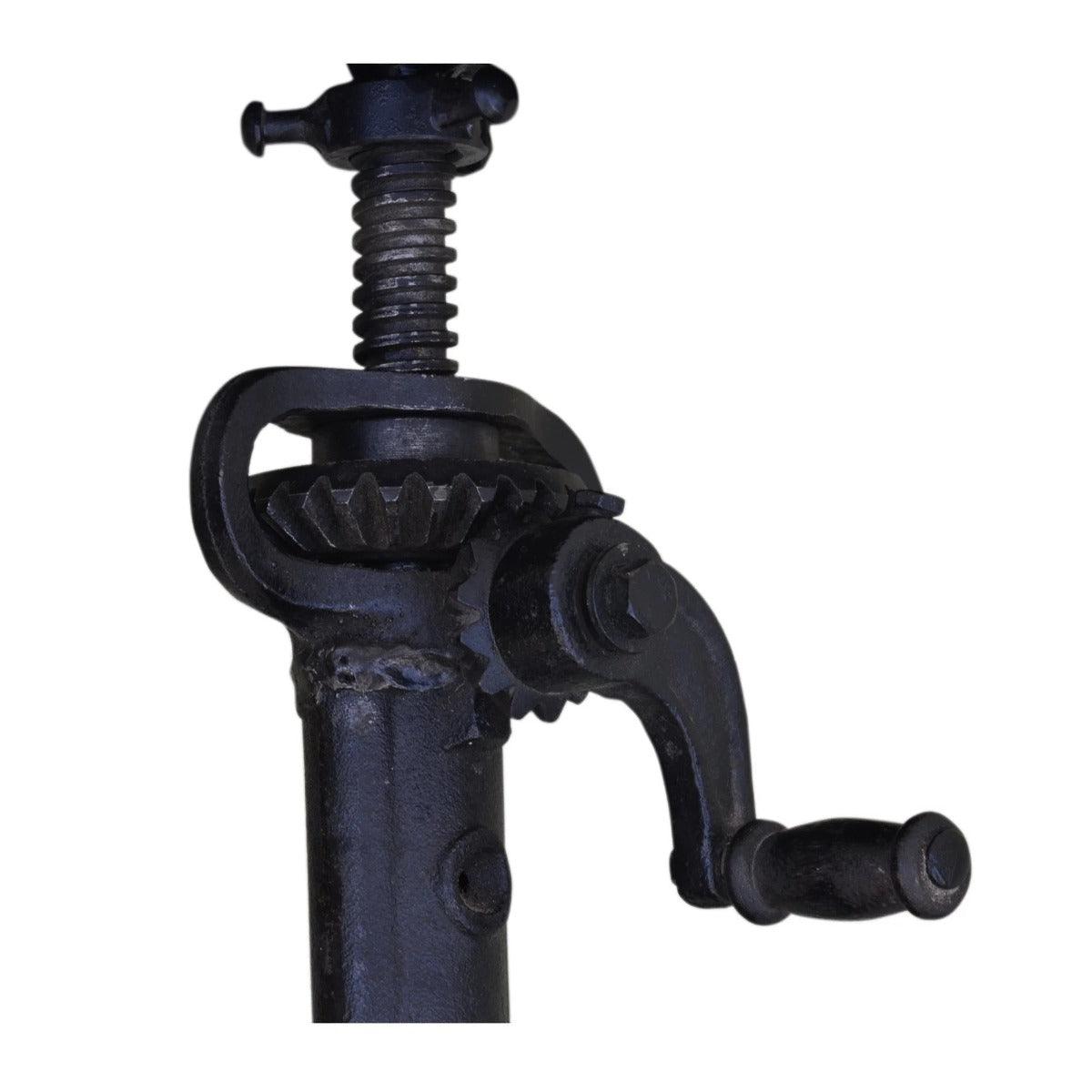 4 X PARIS INDUSTRIAL WIND-UP CAST-IRON BAR STOOL - MyChocolateWood