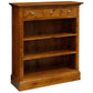 ADELAIDE SOLID MAHOGANY TIMBER 3 DRAWERS & 3 SHELVES BOOKCASE IN LIGHT PECAN - MyChocolateWood