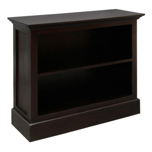 ADELAIDE SOLID MAHOGANY TIMBER LOW BOOKCASE IN CHOCOLATE - MyChocolateWood