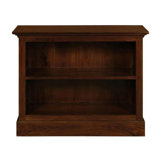 ADELAIDE SOLID MAHOGANY TIMBER LOW BOOKCASE IN MAHOGANY - MyChocolateWood