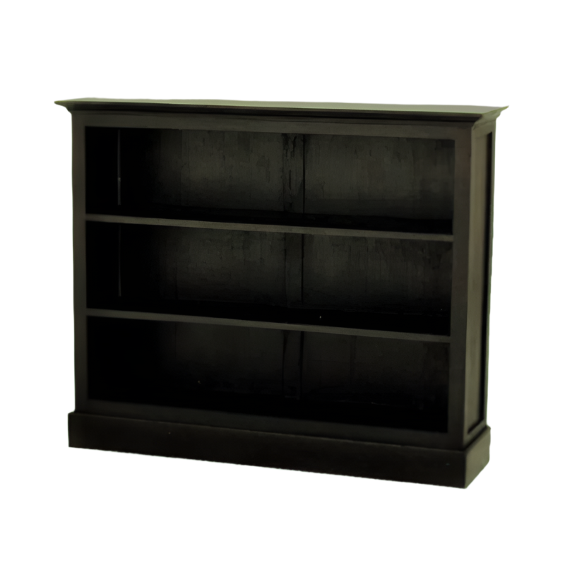 ADELAIDE SOLID MAHOGANY TIMBER WIDE BOOKCASE IN CHOCOLATE - MyChocolateWood
