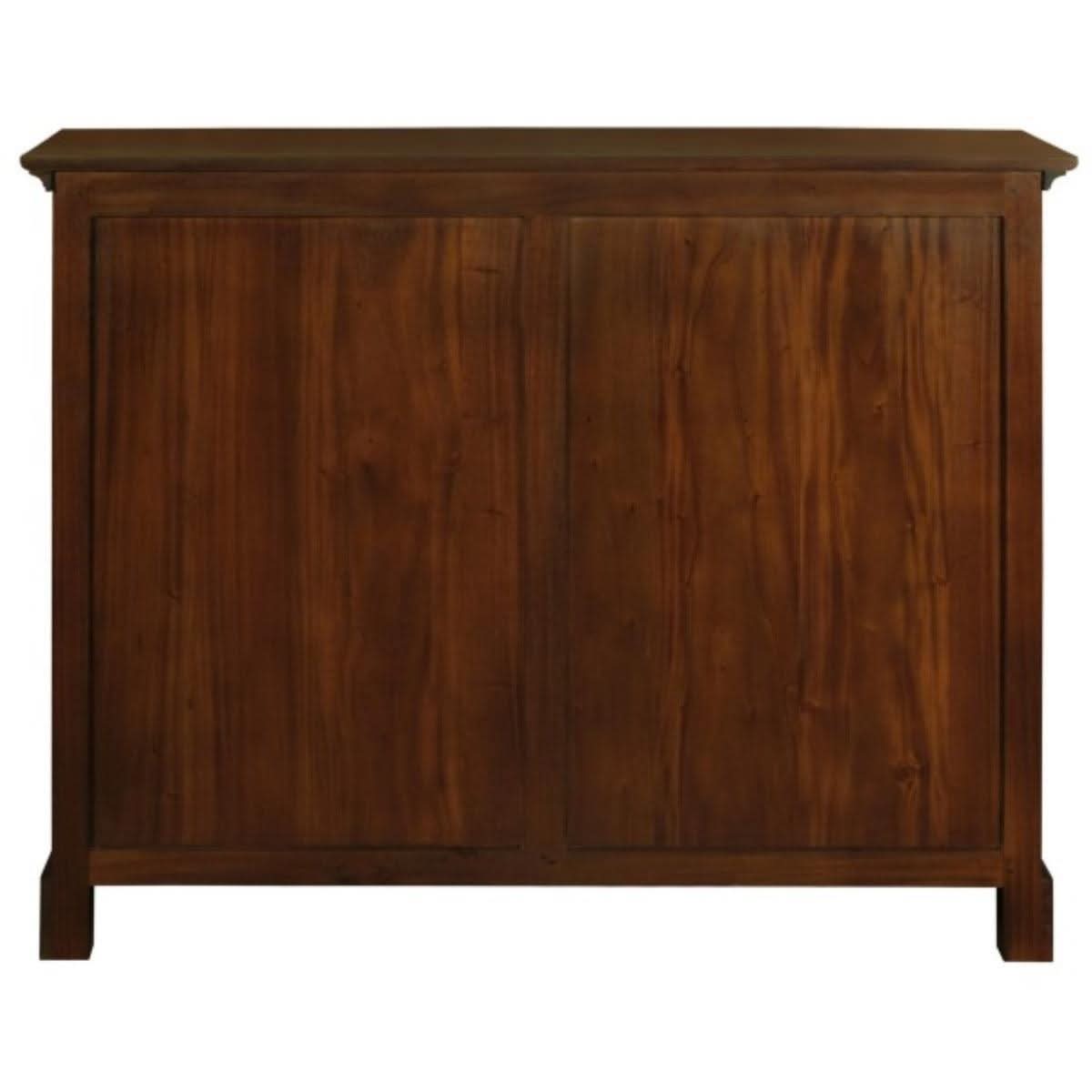 ADELAIDE SOLID MAHOGANY TIMBER WIDE BOOKCASE IN MAHOGANY - MyChocolateWood