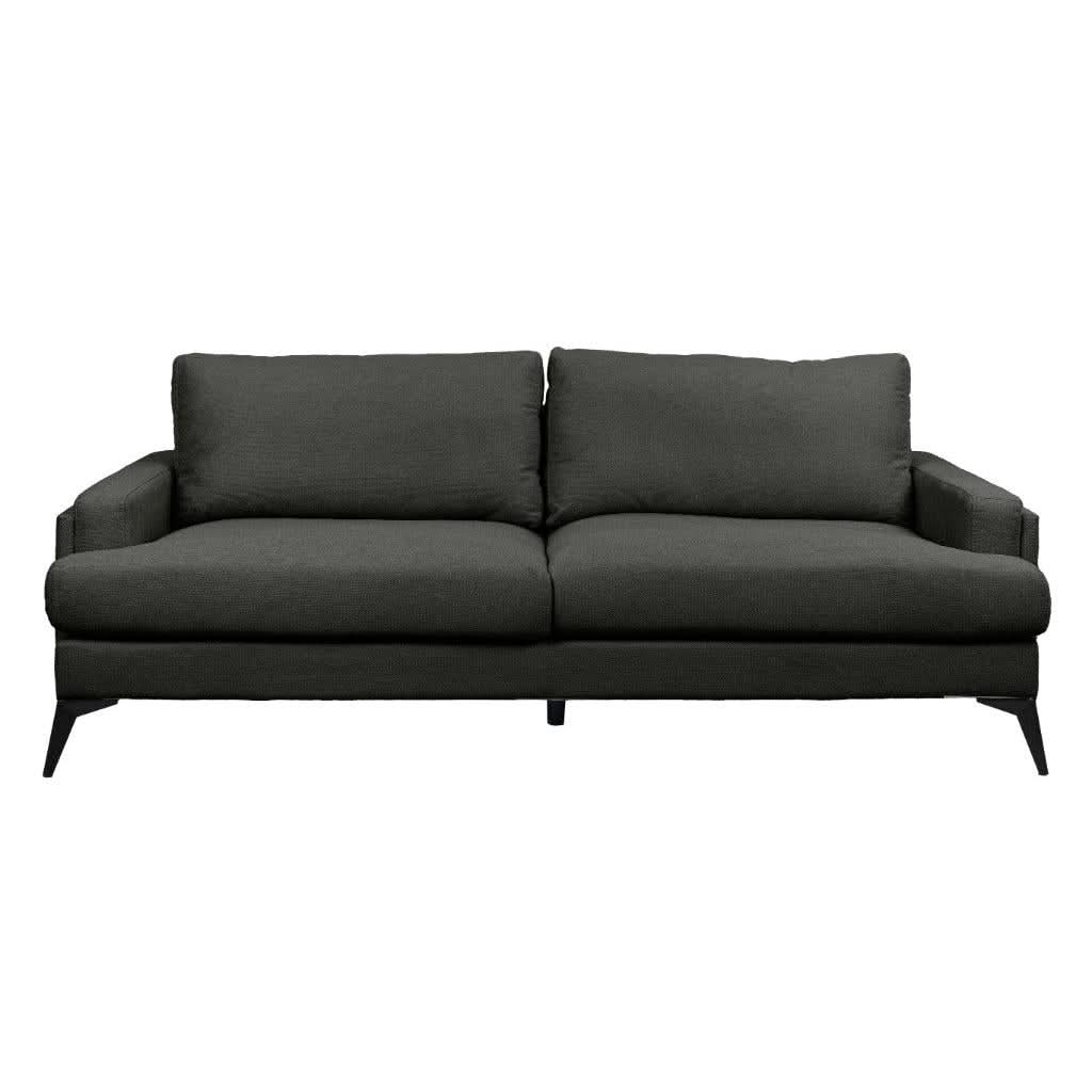 ALBERGO FABRIC 3-SEATER SOFA LOUNGE DARK GREY - MyChocolateWood